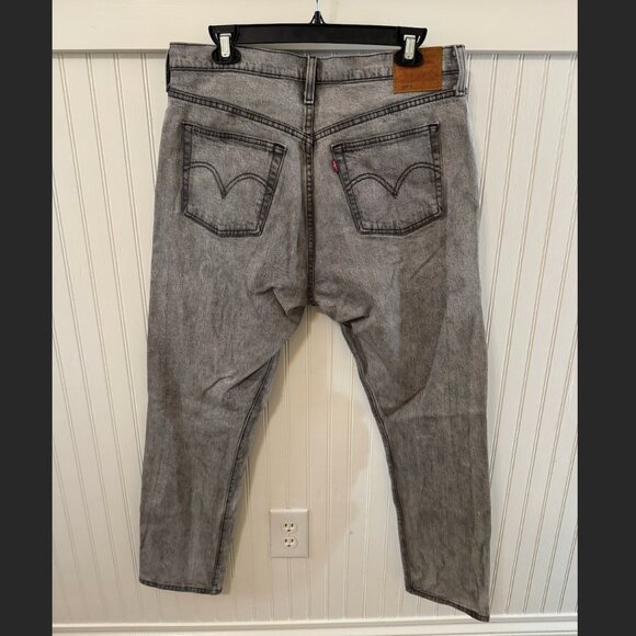 Levi 501 Skinny Straight Grey Wash Jeans (32 waist, 28 inseam) - Picture 2 of 5